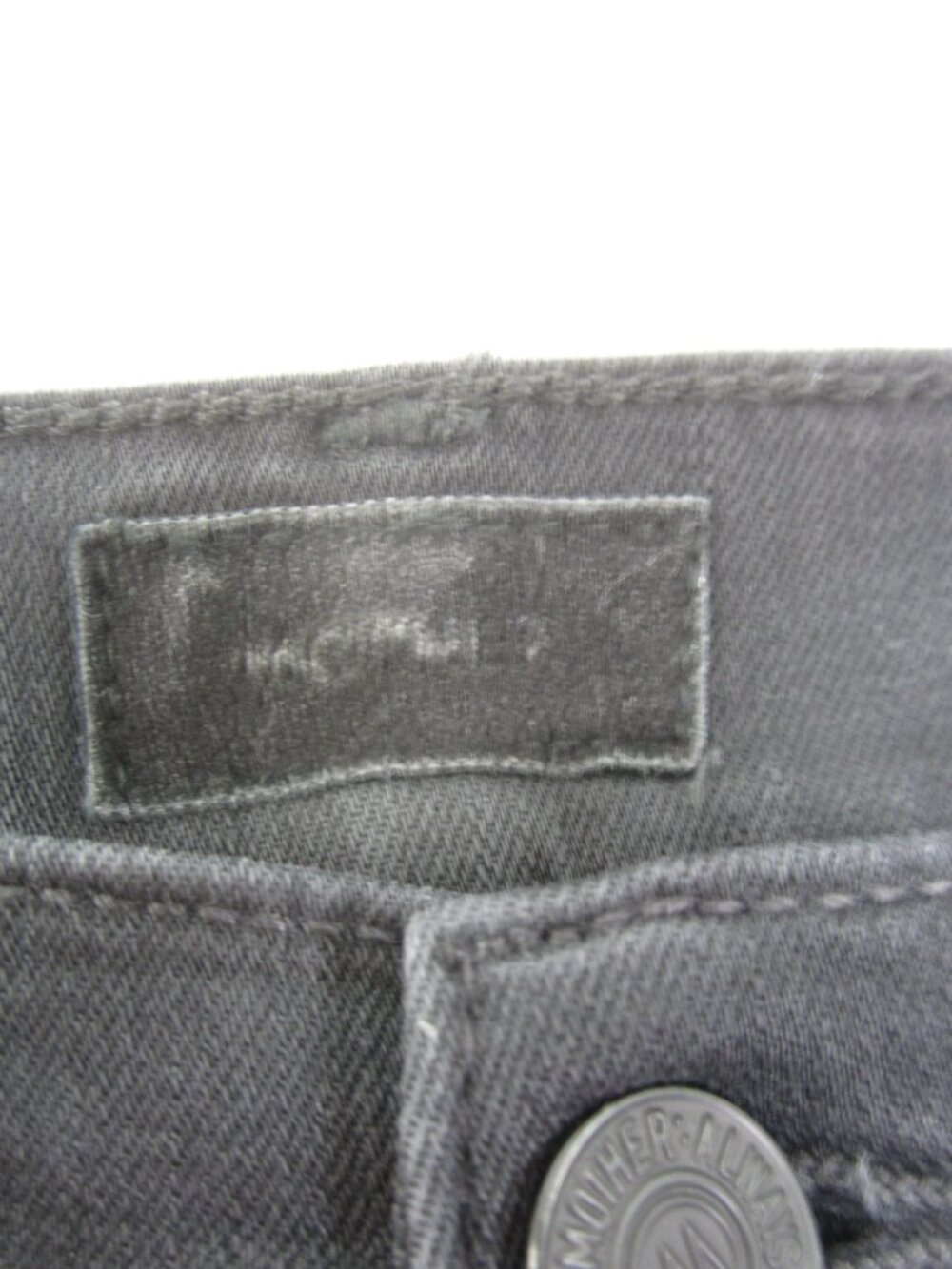 MOTHER 27 Hustler Ankle Fray Bootcut Jeans Not Guilty Wash Black Raw He - Picture 5 of 13